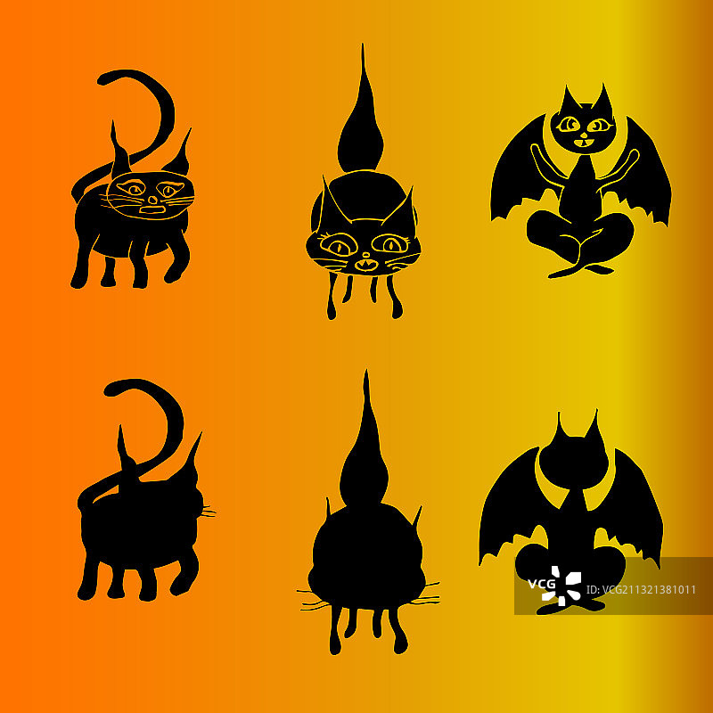 快乐的猫万圣节10月31日图片素材