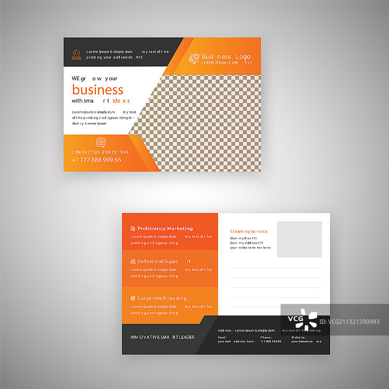 营销材料设计-明信片模板图片素材