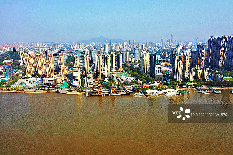 建设中的南京鼓楼滨江商务区图片素材