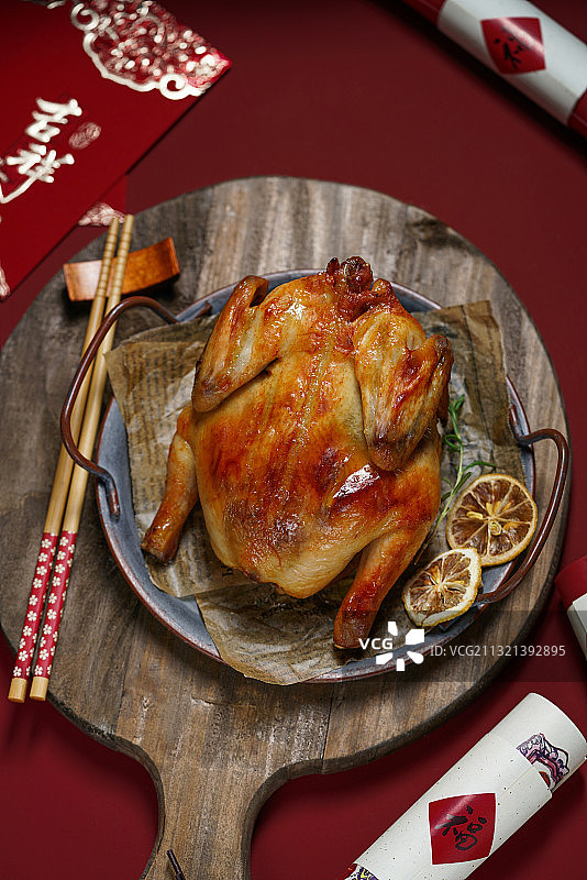年夜饭系列之奥尔良烤鸡图片素材