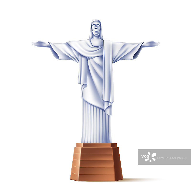 写实里约基督救世主雕像图片素材
