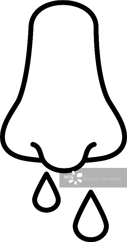 鼻塞图标线条样式图片素材