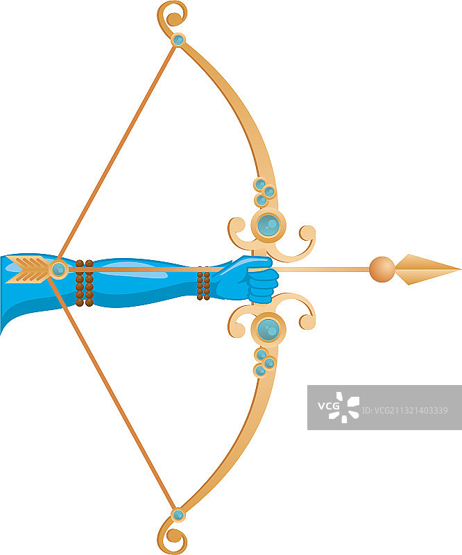 蓝色手和金色拱门罗摩印度教图标图片素材