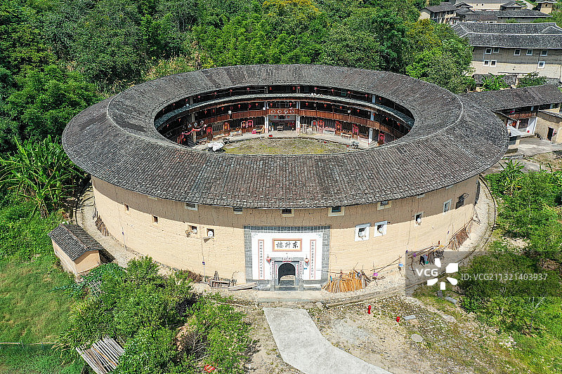 世界文化遗产福建土楼之河坑土楼群图片素材