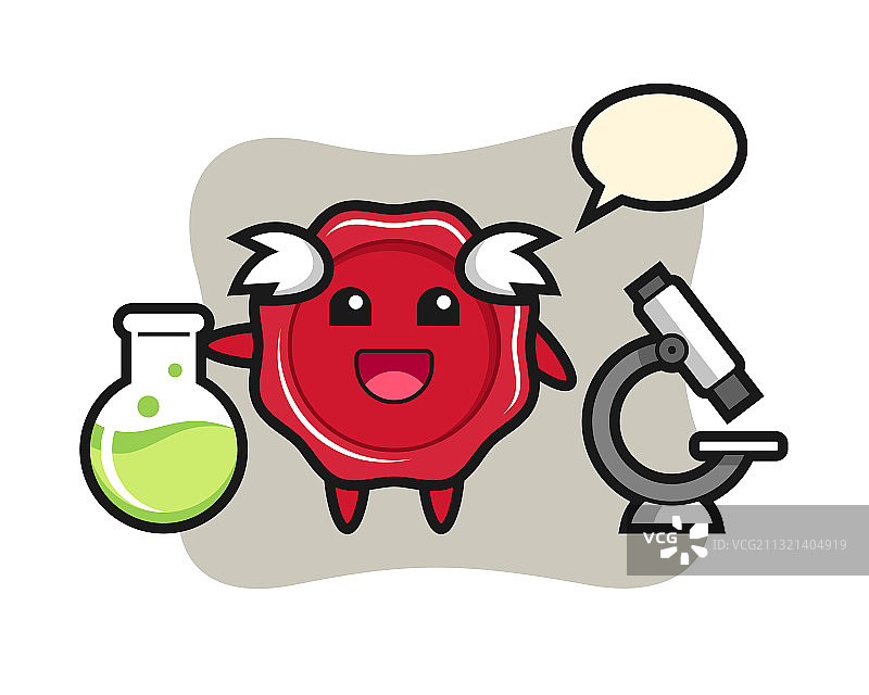 科学家造型的封蜡吉祥物图片素材