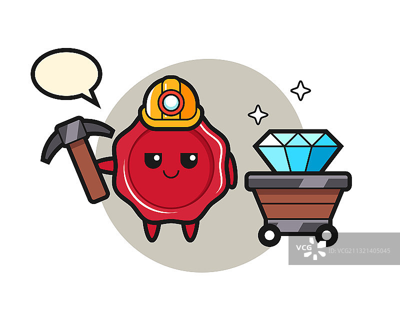 装扮成矿工的封蜡人物图片素材