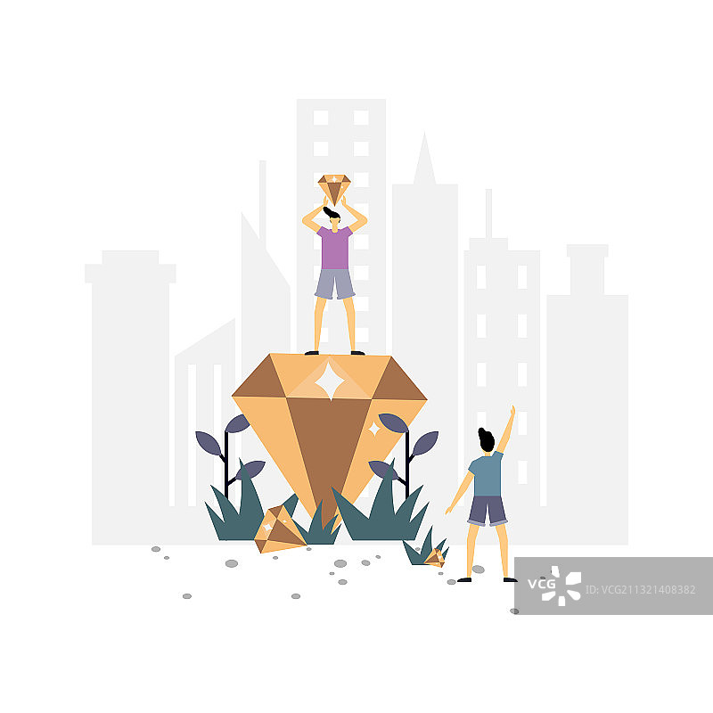 获取钻石扁平设计模板图片素材