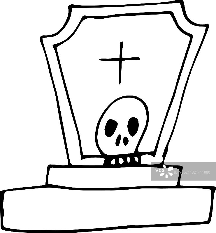 万圣节墓碑涂鸦套装图片素材