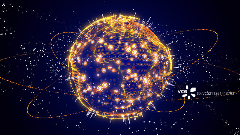 三维科技地球图片素材