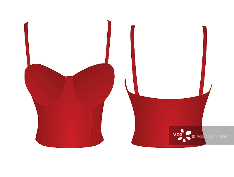 穿着红色紧身胸衣的女人图片素材