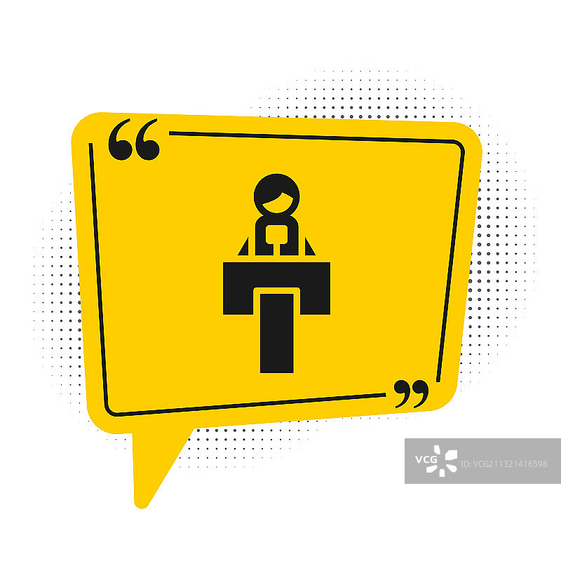 黑色讲台或辩论台图标图片素材