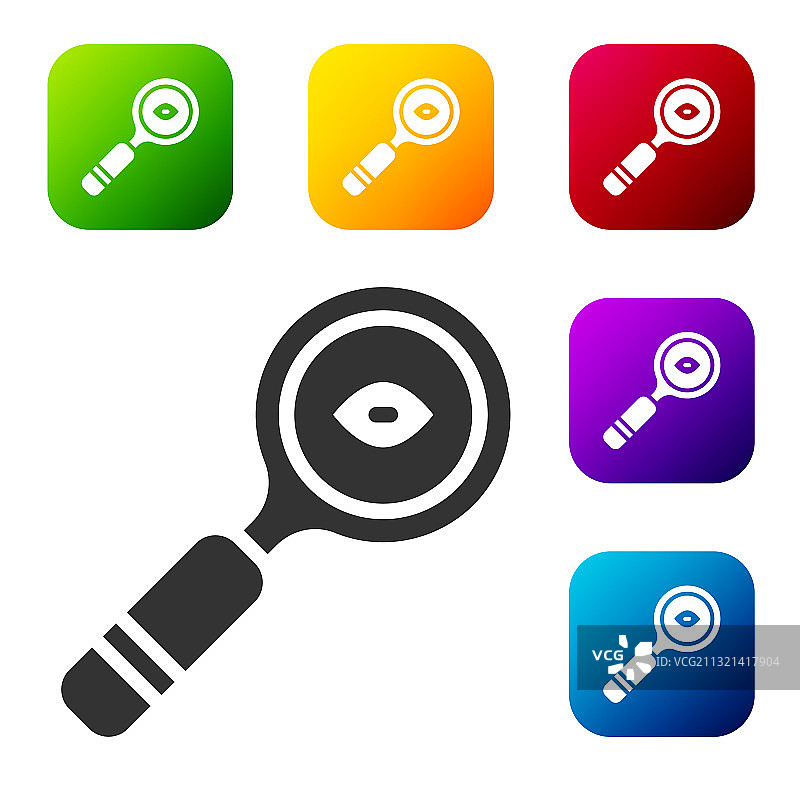 白色背景上的黑色放大镜图标图片素材