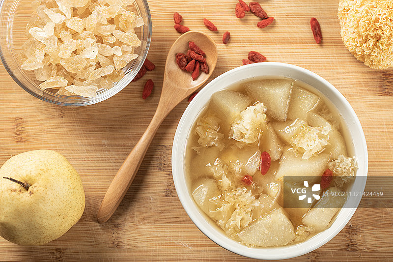 中国传统美食冰糖雪梨图片素材