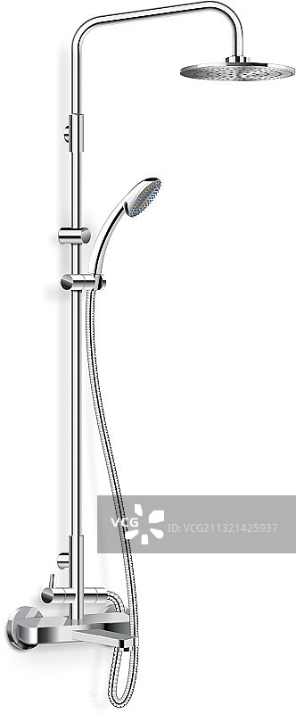 逼真淋浴系统图标图片素材