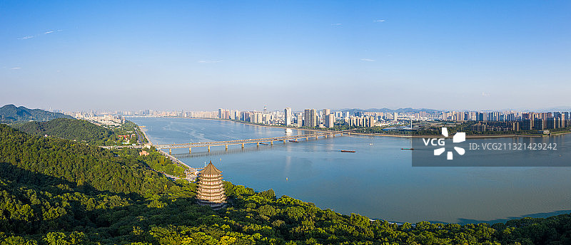 杭州六和塔航拍图片素材
