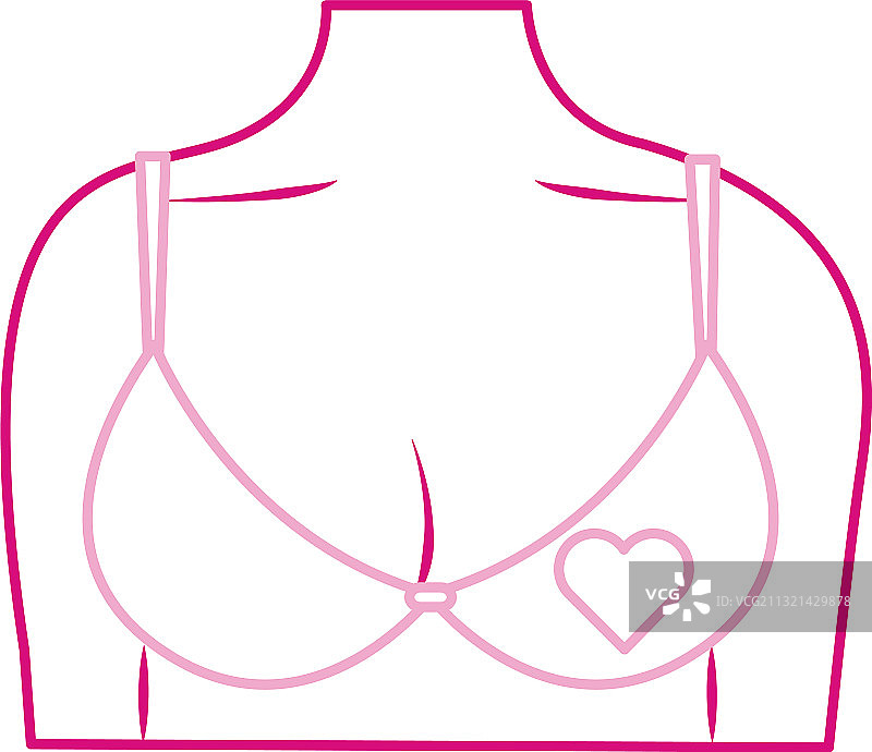 乳腺癌防治月女性胸部胸罩图片素材