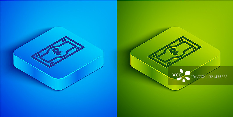 2.5D线条俄罗斯卢布纸币图标图片素材