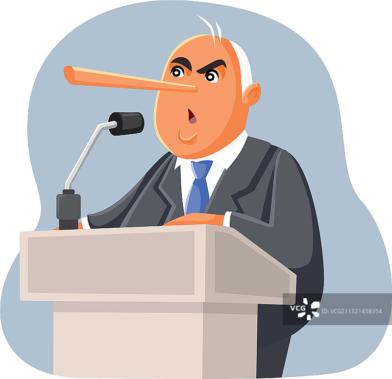 政客发表虚假承诺图片素材