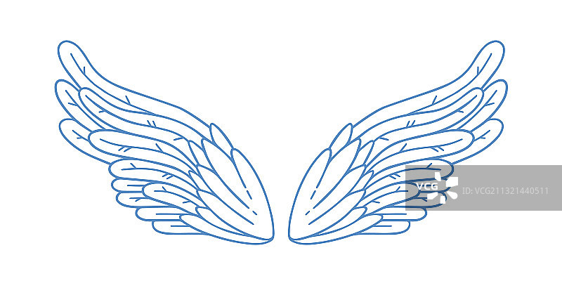 简约的天使翅膀图片素材
