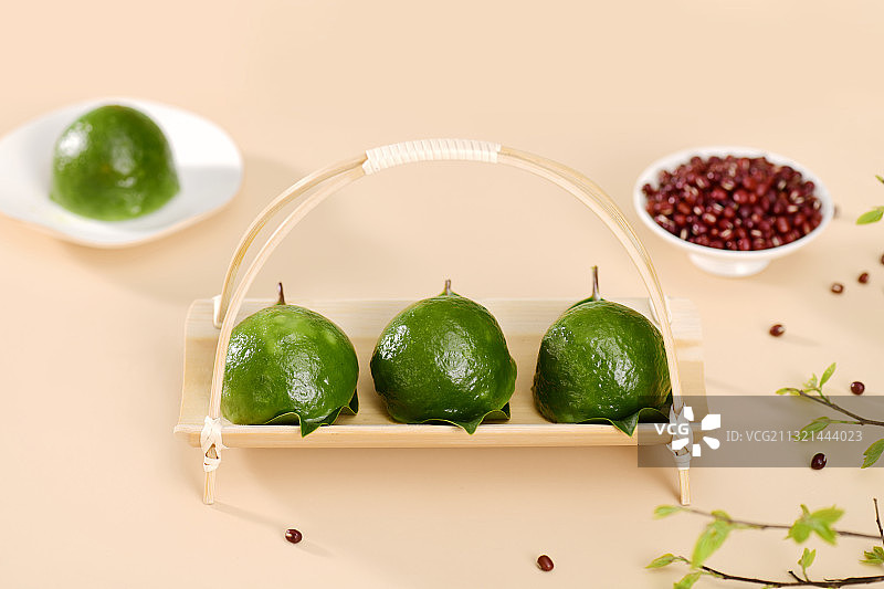 红豆青团图片素材