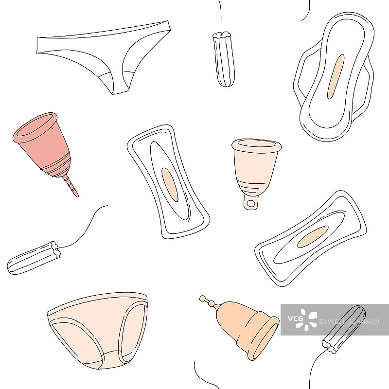 女性经期卫生用品图片素材
