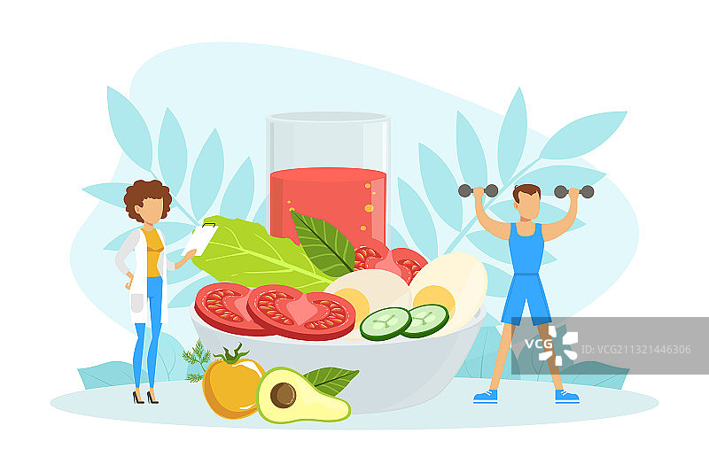 健康营养与饮食：女性营养师图片素材