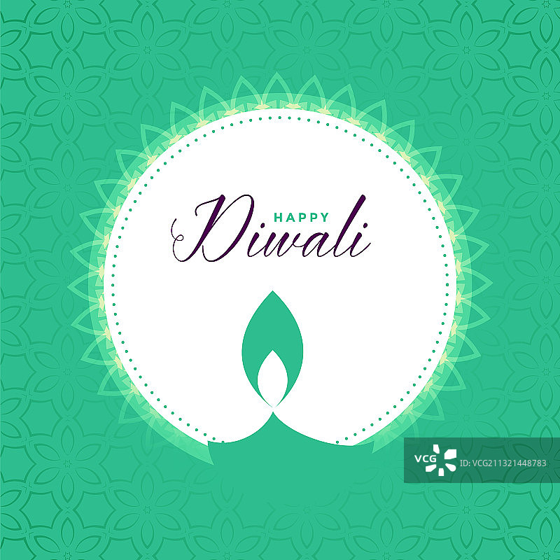 扁平风格的排灯节贺卡设计图片素材