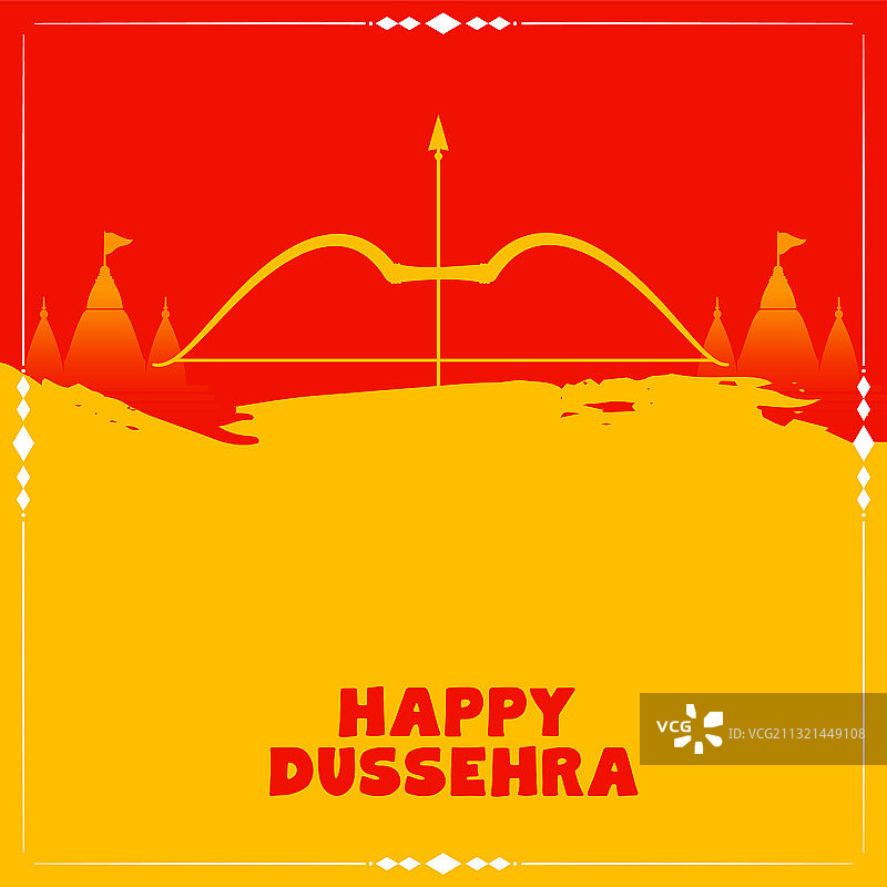 印度十胜节祝福卡片设计图片素材