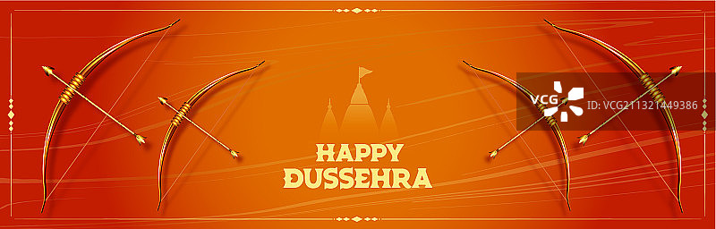 印度 Dussehra 节横幅设计图片素材