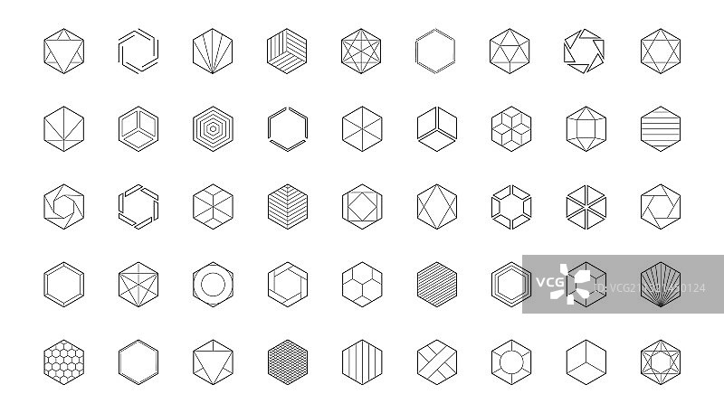 蜂窝创意六边形标志模板图片素材