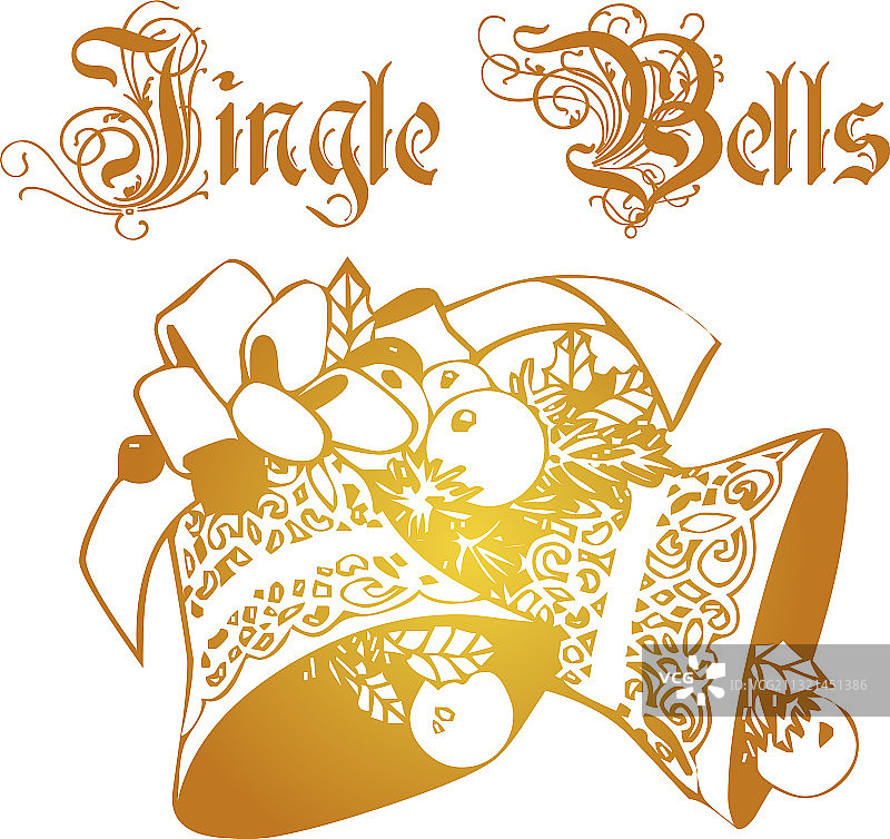 圣诞铃铛印刷设计图片素材