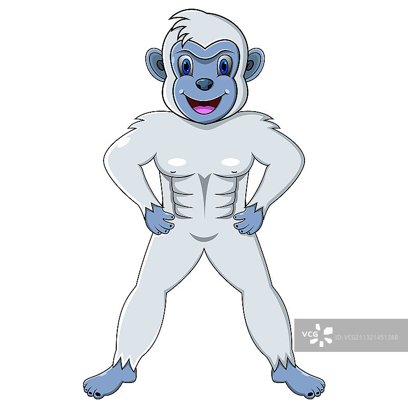 白色背景上的卡通雪人图片素材