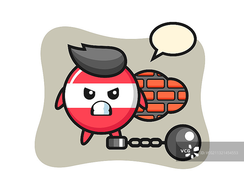 奥地利国旗徽章吉祥物图片素材