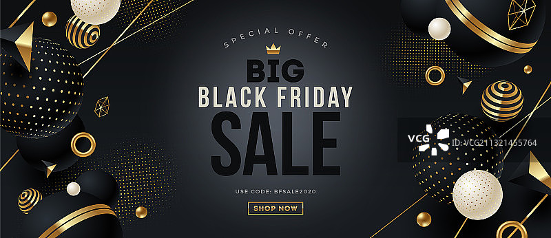 黑色星期五黑金设计模板图片素材