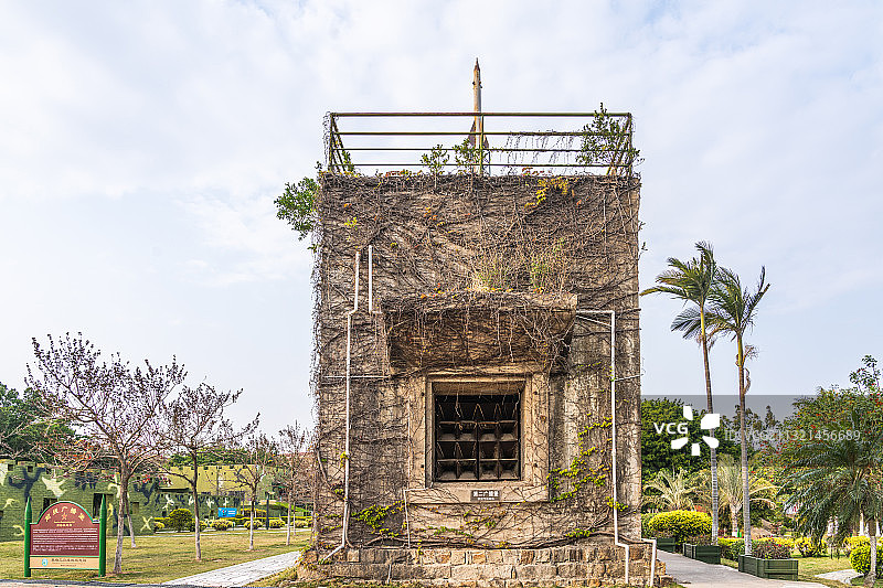 福建省厦门市翔安区大嶝岛东南端英雄三岛战地观光园前线广播堡图片素材