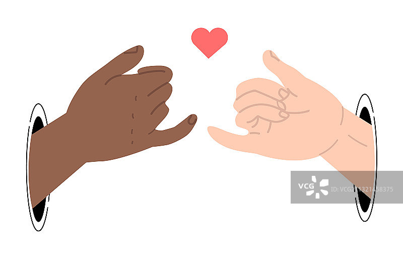 承诺之手简约标志图片素材