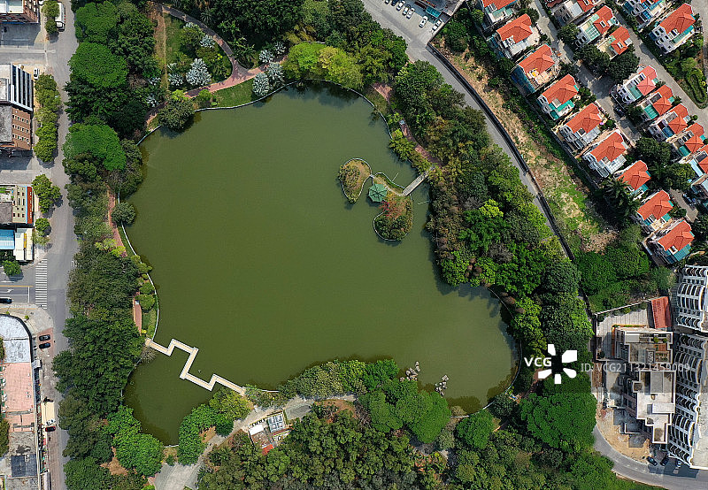 广东省东莞市桥头镇桥头广场航拍图片素材