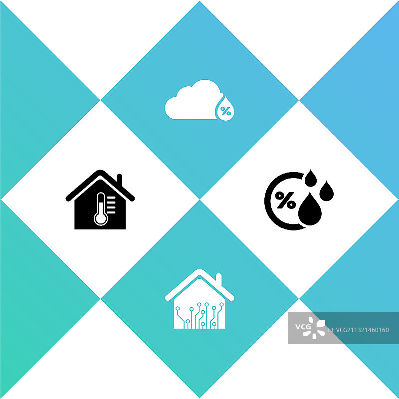 房屋温度、智能家居湿度图片素材