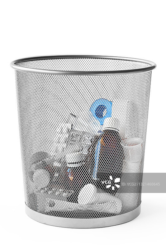 白色背景下的集装箱特写图片素材