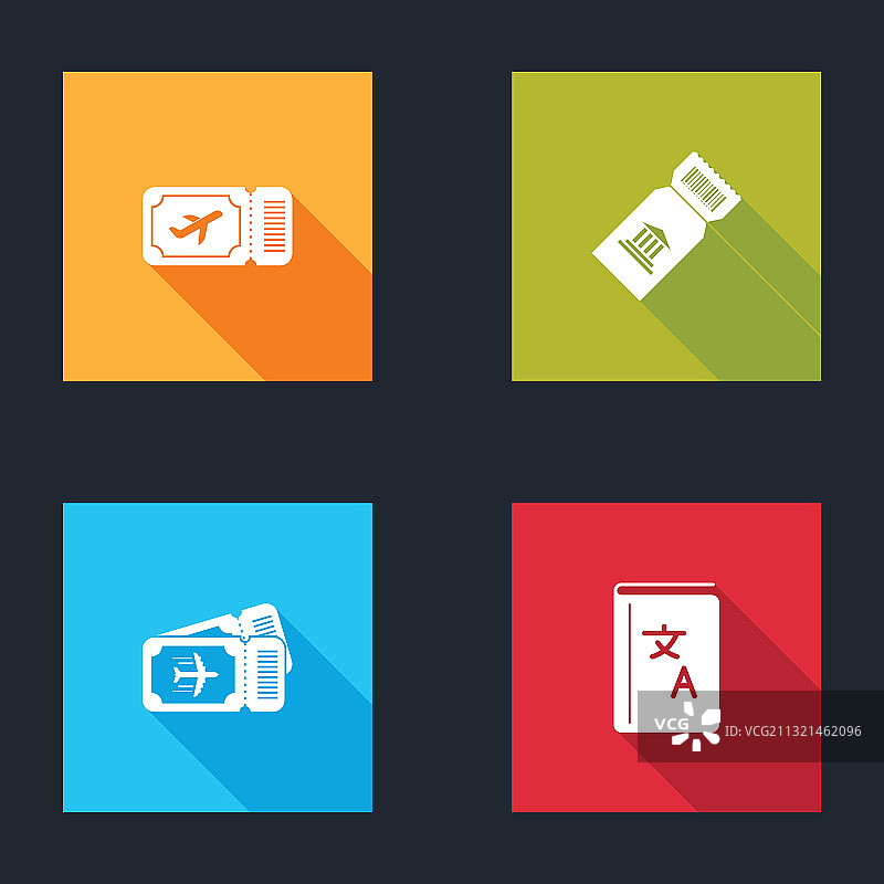 机票博物馆和翻译书图片素材