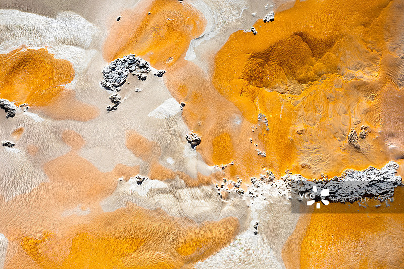 澳大利亚南部盐湖鸟瞰图，美国黄石国家公园图片素材