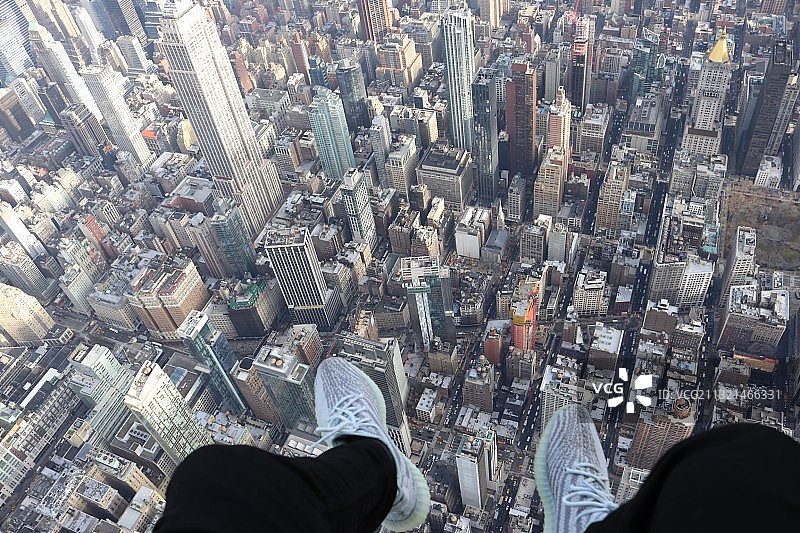 美国纽约城市景观的航拍景色图片素材