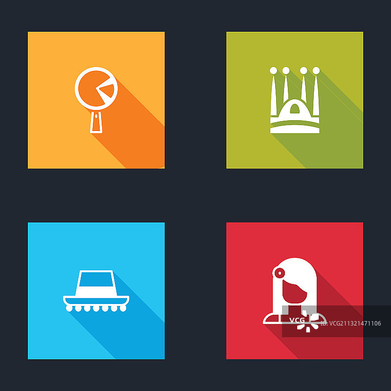 煎蛋卷、圣家族教堂素材图片素材