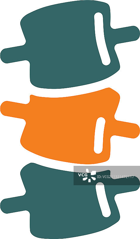 脊椎滑脱彩色图标椎管狭窄图片素材