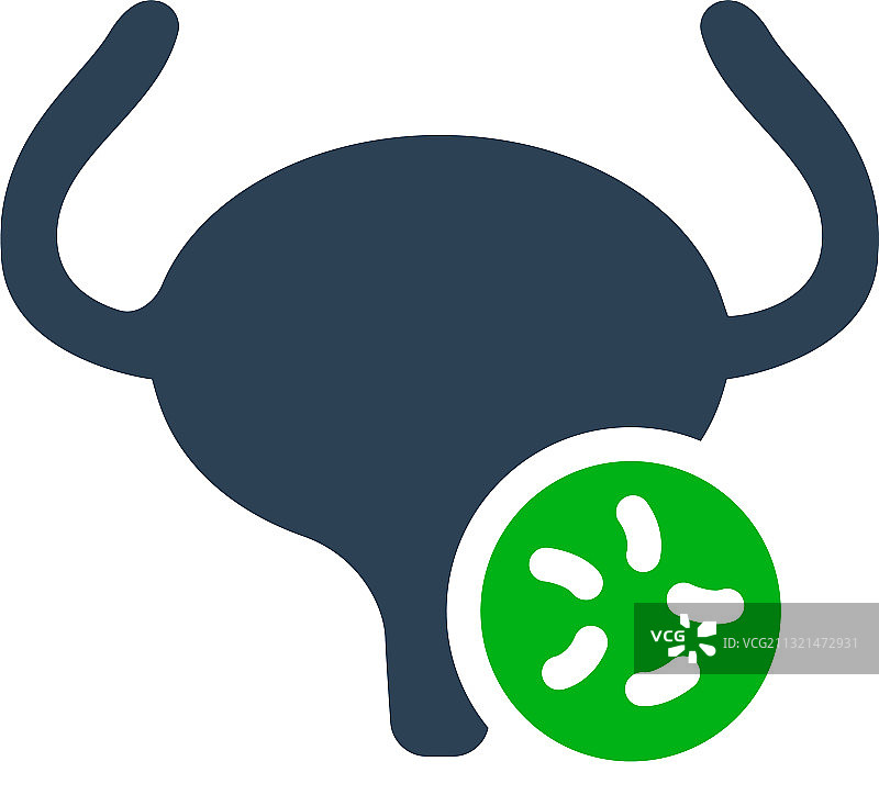 带细菌的膀胱彩色图标图片素材