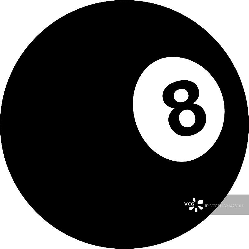 台球斯诺克8球剪影图片素材