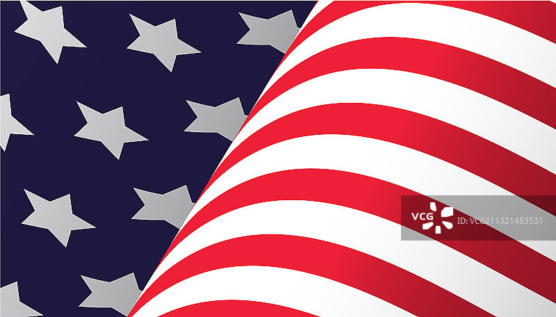 美国国旗迎风飘扬图片素材