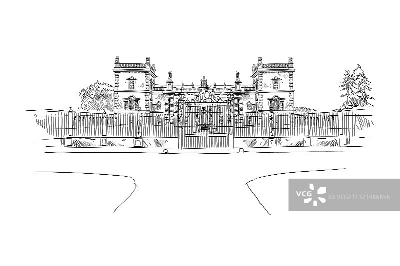 英国林肯郡格里姆斯索普城堡图片素材