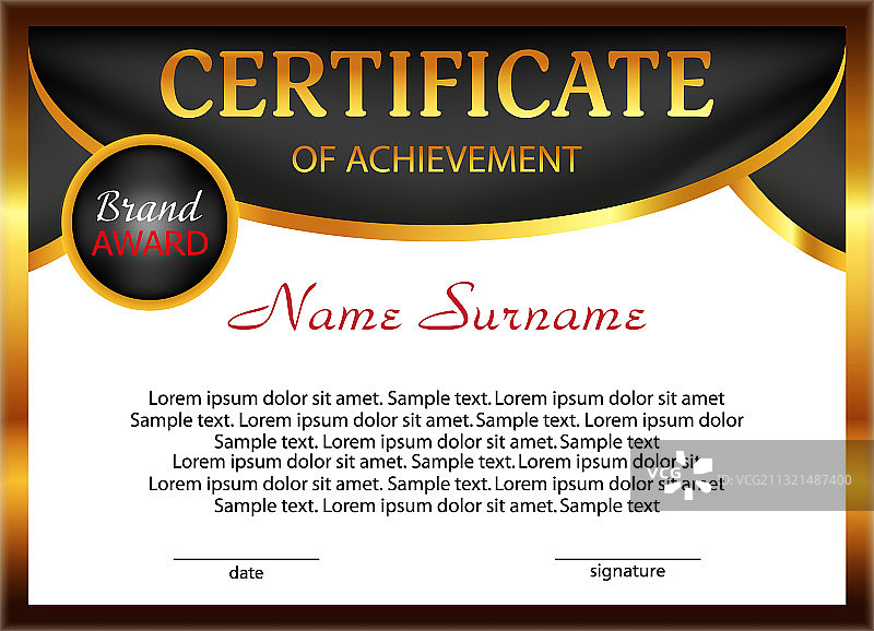 优雅证书设计模板图片素材