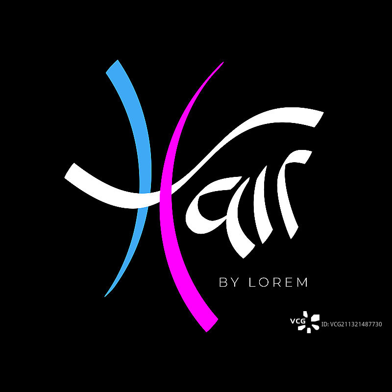 发型时尚概念简约logo设计图片素材